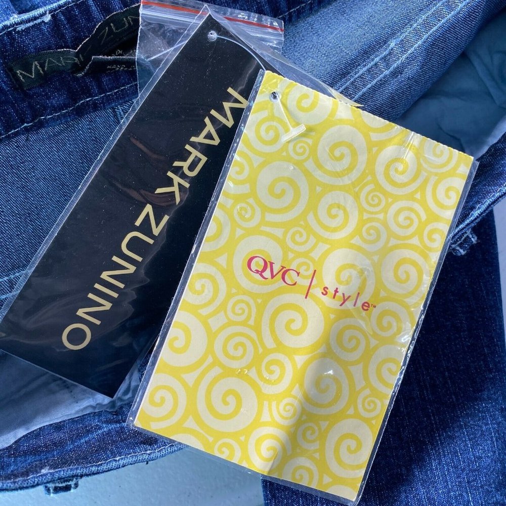 New Mark Zunino Jeans 14 QVC Stretch Denim Wide - Picture 5 of 8